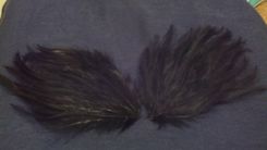 Sale Black Swan Feather Hair Fascinators Halloween Costume, Set Of 2 Black Feather Fascinators 2 small