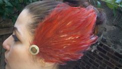 Sale Cinnamon Brown Feather Hair Fascinator With Vintage Button, Ready To Ship 1 small