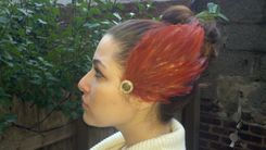 Sale Cinnamon Brown Feather Hair Fascinator With Vintage Button, Ready To Ship 2 small