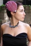 Sale Crimson Pink Feather Hair Fascinator, Great For Weddings & Special Occasions, Ready To Ship 4 small
