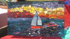 Sunset Sail On A Beautiful Summer Day Mosaic 1 small