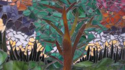 Sun Shining On A Bright Sunny Day - Glass Mosaic 4 small