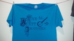 The Avett Brothers Shirt, Men's Extra Large Blue Shirt With Black Writing, Ready To Ship 1 small