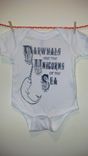 Sale Narwhals Are The Unicorns Of The Sea, Original Screen Printed Baby White Onesie 2 small