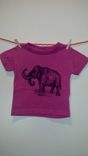 Sale Woolly Mammoth Screen Printed T Shirt, Black Ink On Pink Shirt, Child's 18 Month 1 small