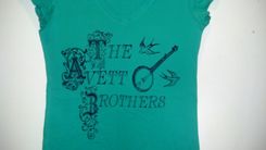 The Avett Brothers Shirt, Small Or Large Green Screen Printed T Shirt, Ready To Ship 4 small