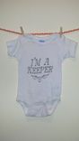 Sale Harry Potter Inspired I'M A Keeper & Golden Snitch Onesie, White 6-12 Months, Ready To Ship 4 small