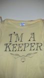 Sale Harry Potter Inspired I'M A Keeper And Golden Snitch Onesie, Yellow 12 Months, Ready To Ship 1 small