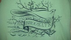 Sale Birds Of A Feather, Woman's Large Mint And Blue One Of A Kind Brooklyn Shirt, Ready To Ship 1 small