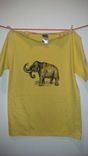 Sale Woolly Mammoth Screen Printed T Shirt, Black Ink On Yellow Shirt 4 small