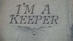 Sale Harry Potter Inspired I'M A Keeper And Golden Snitch Shirt, Grey Child's Xs Sweatshirt (4t-5t) 3 small