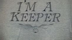 Sale Harry Potter Inspired I'M A Keeper And Golden Snitch Shirt, Grey Child's Xs Sweatshirt (4t-5t) 4 small