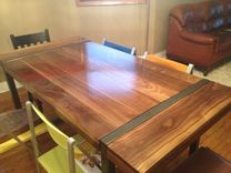 Black Walnut Dining Table With Welded Steel Base 1 small