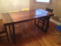 Black Walnut Dining Table With Welded Steel Base 3 small