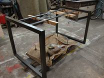 Black Walnut Dining Table With Welded Steel Base 5 small