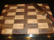 Maple And Walnut End Grain Cutting Board 1 small