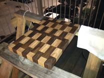 Maple And Walnut End Grain Cutting Board 6 small