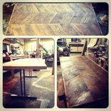 Reclaimed Chevron Kitchen Table 1 small