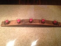 Wine Barrel Stave Candle Holder 1 small