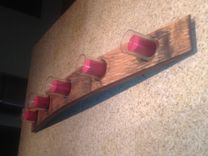 Wine Barrel Stave Candle Holder 2 small