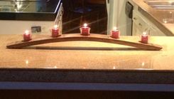 Wine Barrel Stave Candle Holder 3 small
