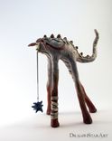 Tall Red Dragon Beast Sculpture 2 small