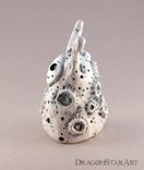 Clay Alien Sculpture, White Moon Crater Creature 3 small
