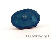 Polymer Clay Monster Figurine Teal Blue Art Object Creature 2 small