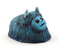 Polymer Clay Monster Figurine Teal Blue Art Object Creature 1 small