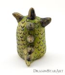 Polymer Clay Dragon Sculpture Green And Gold 1 small