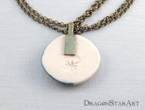 Porcelain Moon Pendant Necklace, Carved Ceramic Moon Necklace In White And Turquoise 2 small