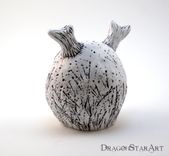 White Monster Polymer Clay Sculpture 4 small