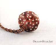 Woodland Mushroom Necklace, Ceramic Toadstool Pendant Necklace 4 small