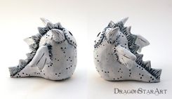 White Dragon Figurine Clay Sculpture Galileo 1 small