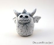 White Dragon Figurine Clay Sculpture Galileo 5 small