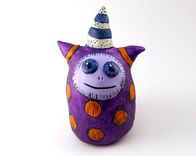 Purple Monster Sculpture Tangerine And Violet Figurine 1 small