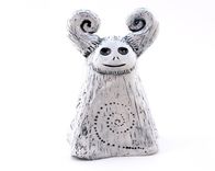 White Clay Creature Monster Sculpture 1 small