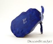 Blue Monster Clay Art Object Polymer Clay With Antlers 4 small
