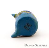 Clay Monster Figurine Sculpture Teal Blue Green 2 small