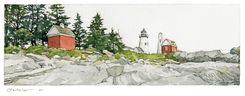 Pemaquid Point Lighthouse Original Watercolor 1 small