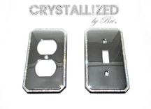 Perimeter Crystallized Switch Plate Toggle Rocker Outlet Decor Bling European Crystals Bedazzled 1 small