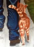 Man Walking With Cat Oil Painting 1 small
