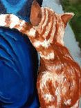 Man Walking With Cat Oil Painting 2 small