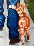 Man Walking With Cat Oil Painting 3 small