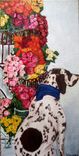 Dog In Flower Shop Painting 1 small