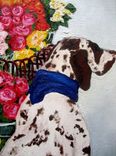 Dog In Flower Shop Painting 3 small