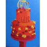 Wedding Cake Painting -- By Commission 5 small
