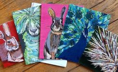 Assorted Animal Collage Notecard Set 3 small