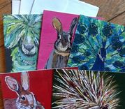 Assorted Animal Collage Notecard Set 4 small
