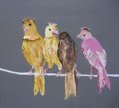 Four Canaries Notecard Set 2 small